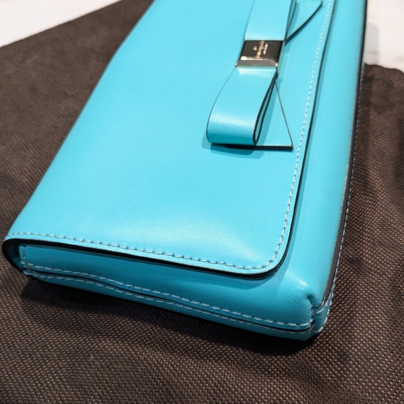 Kate Spade turquoise clutch - Picture 4 of 12